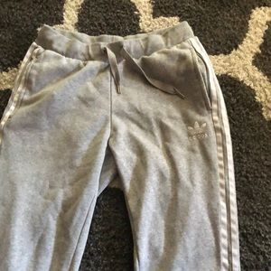 Gray Adidas sweat pants
